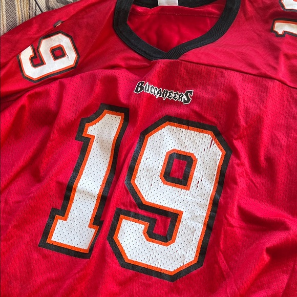 Vintage Champion Bukaneers Red and Black Football Jersey - Picture 14 of 14